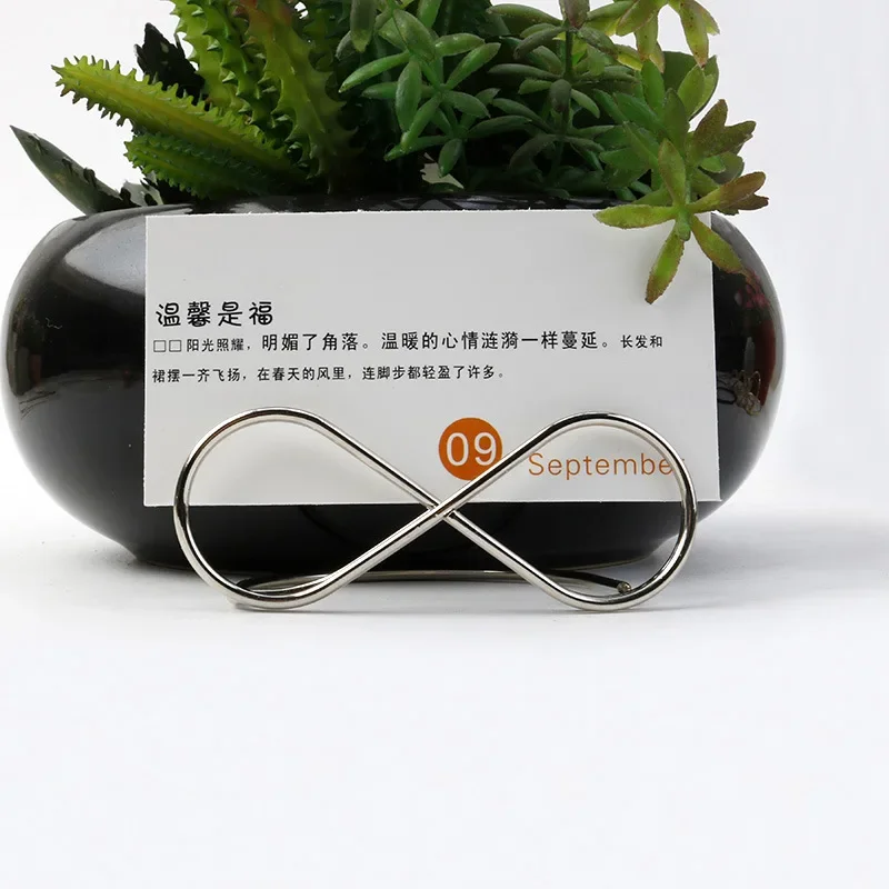 1PC Metal Card Holder Business Card Display Office Desktop Decorative Message Holder Stand Easy Desktop Reading Display Stand