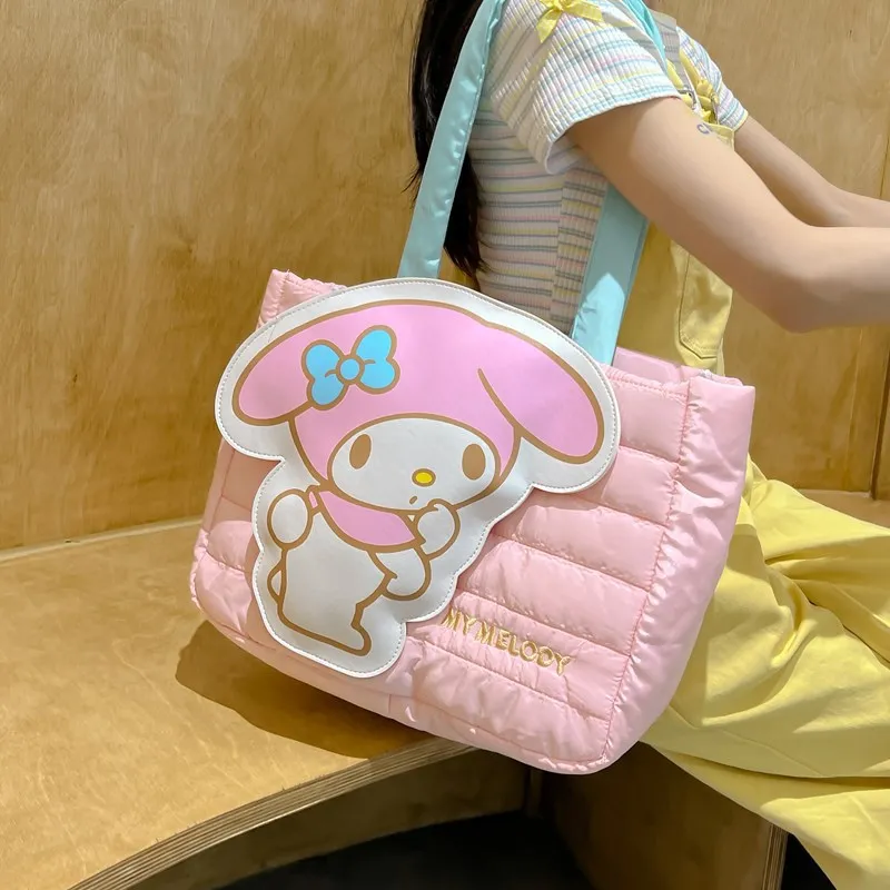 Pochacco My Melody Kawaii Sanrio Kuromi Anime Women Handbag Tote Shoulder Bag Cute Cartoon Girl High-capacity Commuter Package