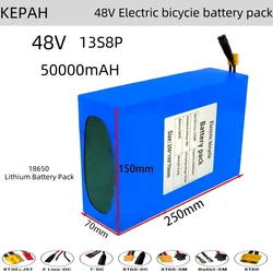 100%New Original 48V 50ah 13s8p Lithium Battery Pack 48v 38000mAh 2000W Citycoco Motorized Scooter Batteries Built in 50A BMS