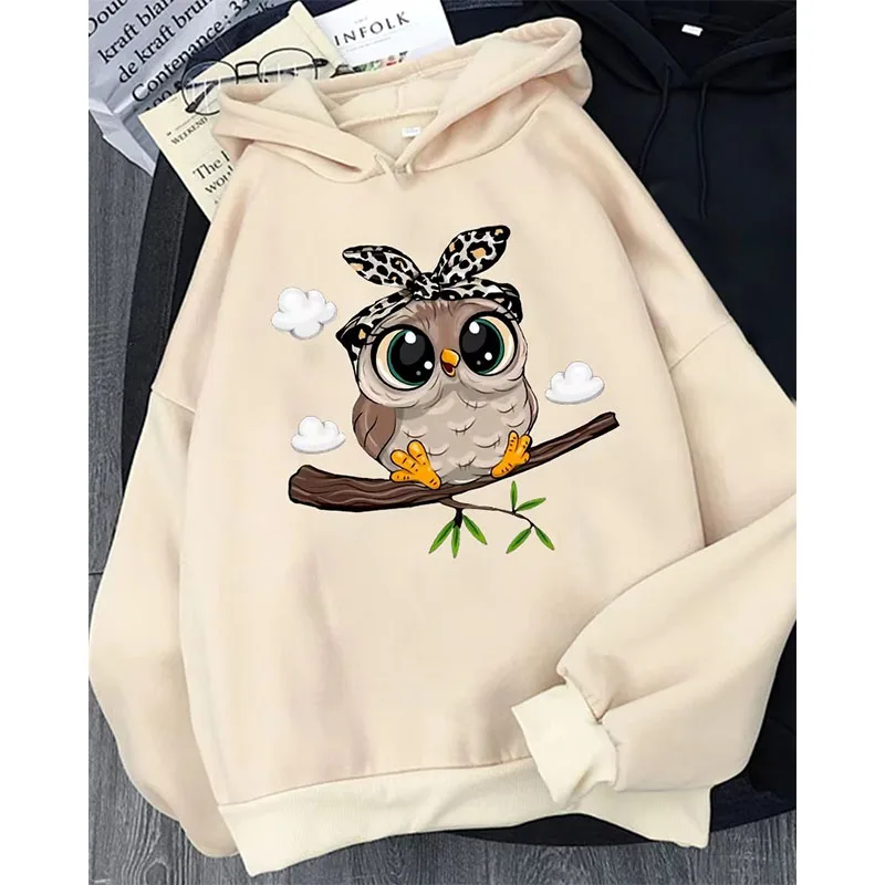 Hirsionsan Kawaii Cartoon Print Hoodies Women Oversized Sportwear Female Sweatshirt Cute Graphic Fleece Ladies Clothes 2024 New