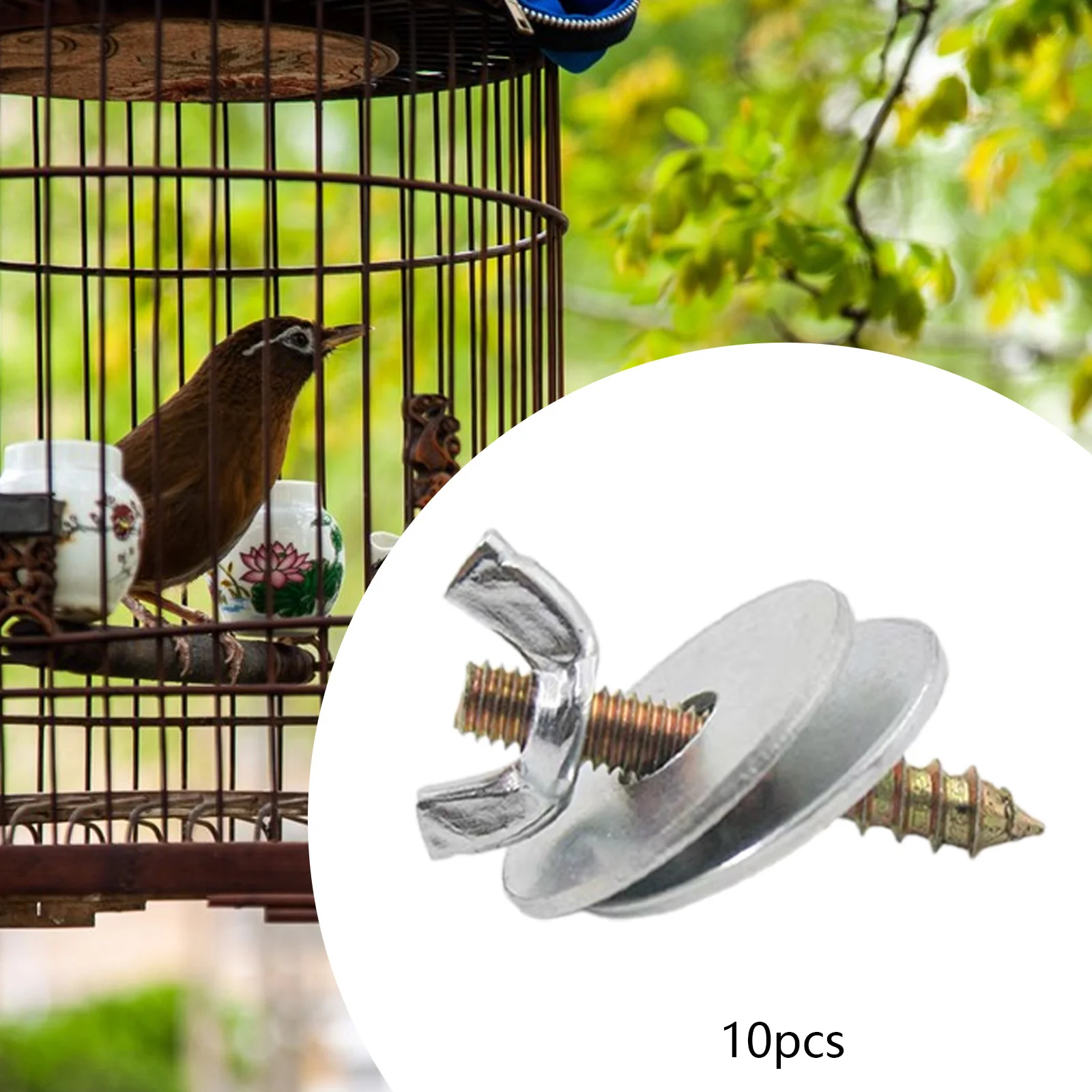 10x Bird Cage Perch Fixing Screws and Nuts M5*30  to Make Bird Perches for Building Wood Birds Perch