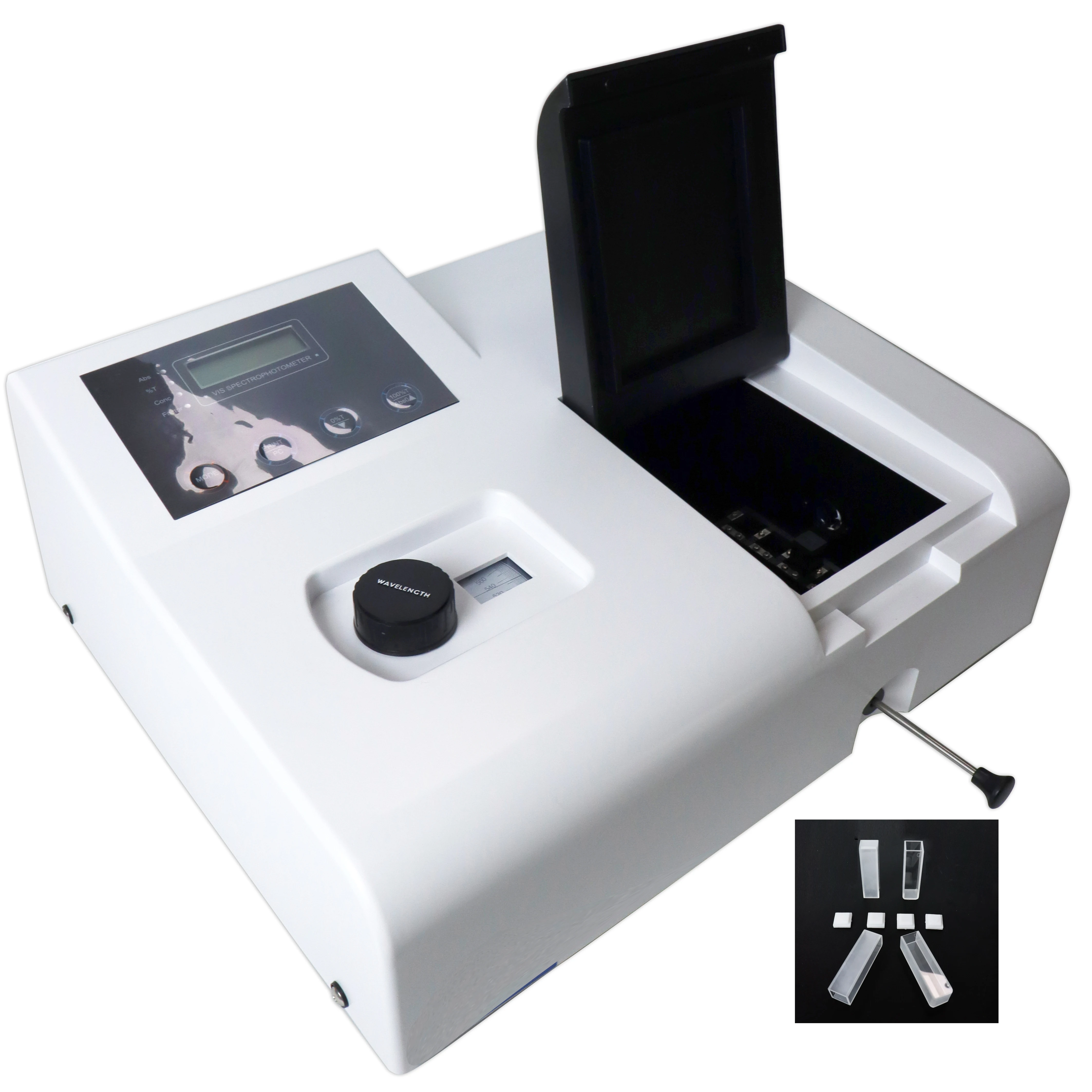 Laboratory Benchtop Portable 4-bit LED Display 195-1020nm Spectrometer Photometer Double Beam Visible Uv Vis Spectrophotometer