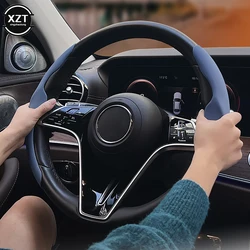 NEW Brown Suede Universal Car Steering Wheel Booster Cover 38CM Non-Slip Auto Interior Steer Protector Decoration Accessori