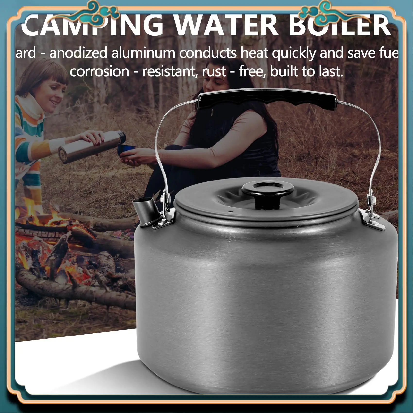 

Latest Camping Kettle 2.0L Open Campfire Coffee Tea Pot Fast Heating Outdoor Gear Great For Boiling Water Ultralight Portable