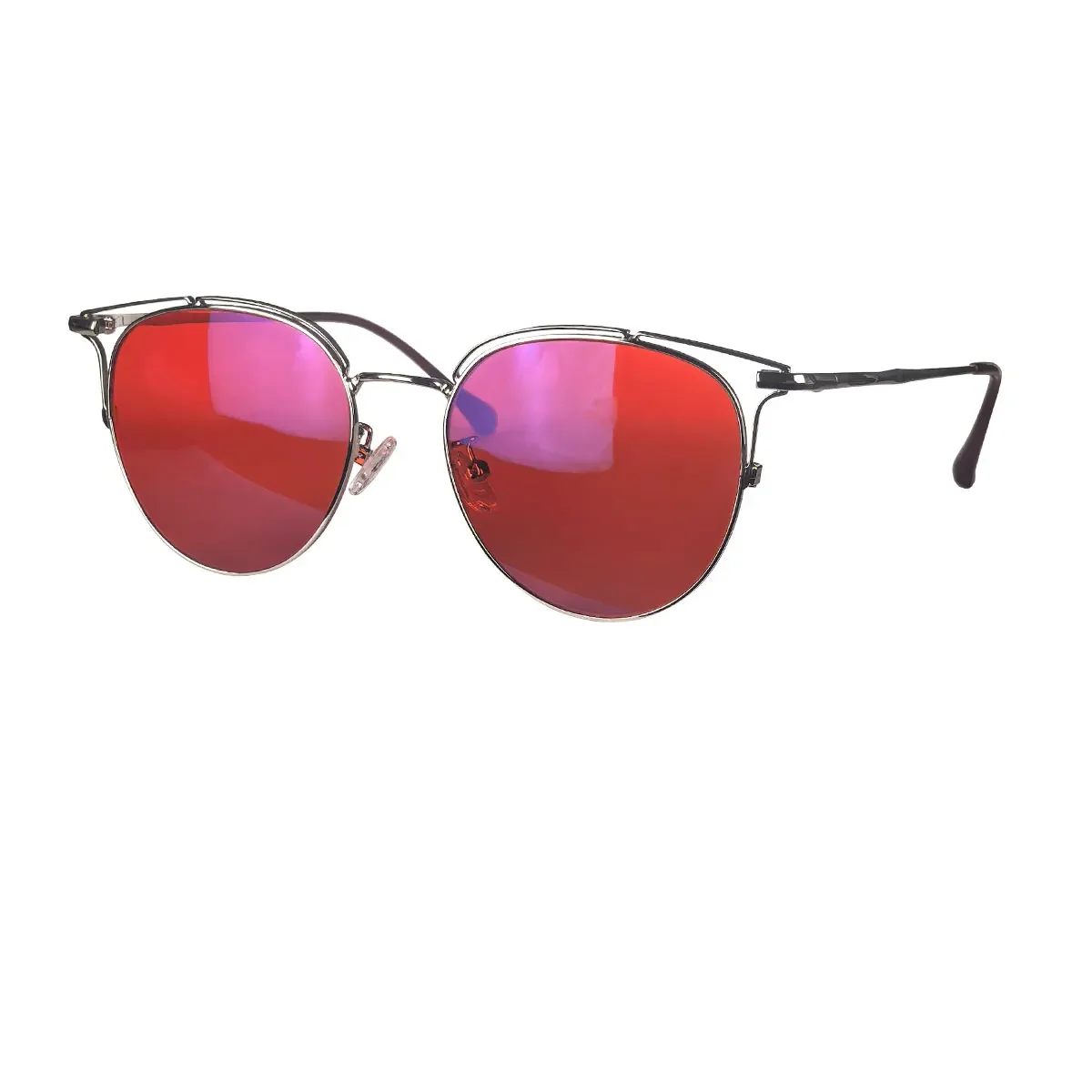 SHINU Women Round Glasses Y2k Red Lens Sleep Better Orange Lens Blue Light Blocking Glasses Long Time Gaming Girlfriend Gift