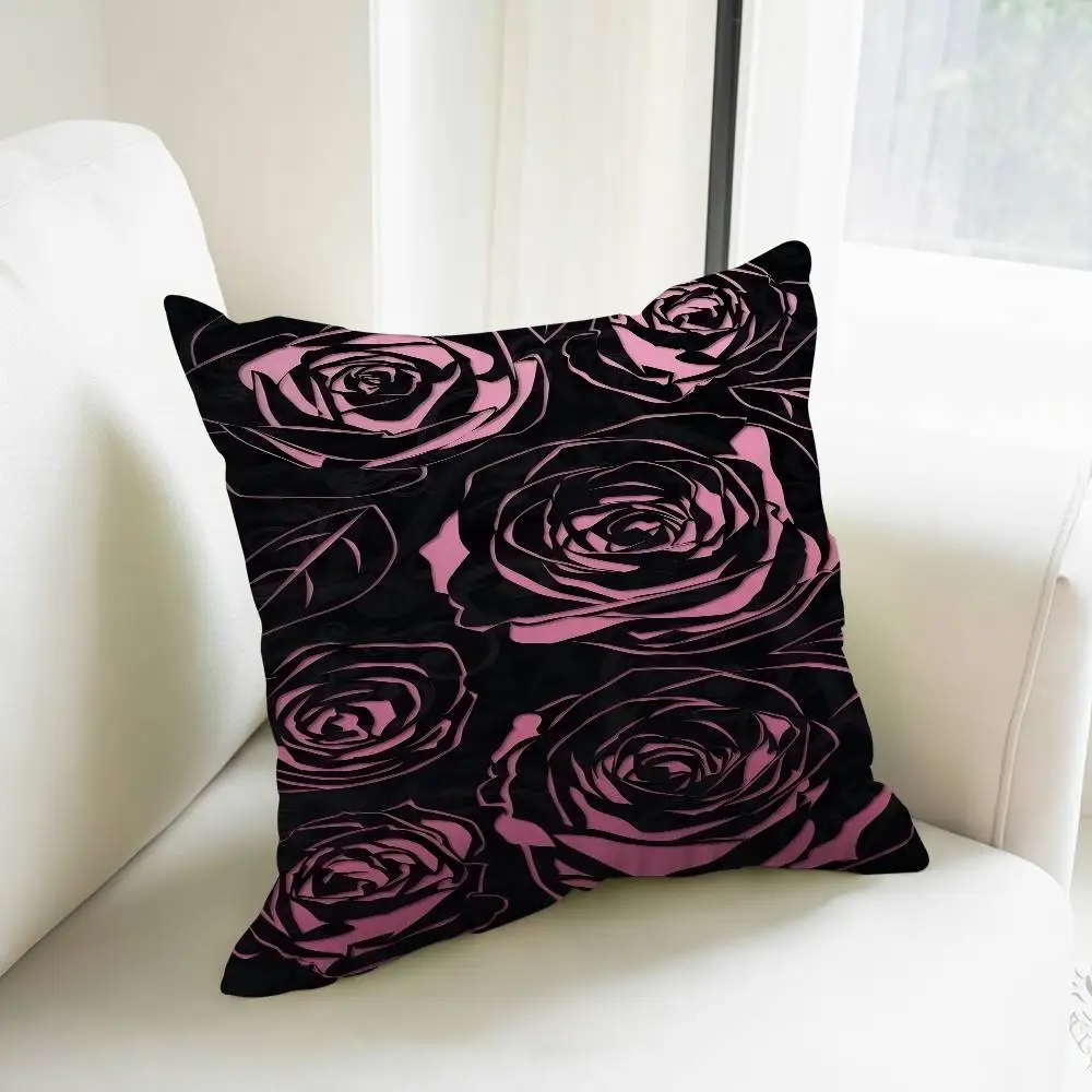 Gothic Roses Kussenhoes Kussensloop Bekleding Bank Sierkussen Home Decor Kussensloop