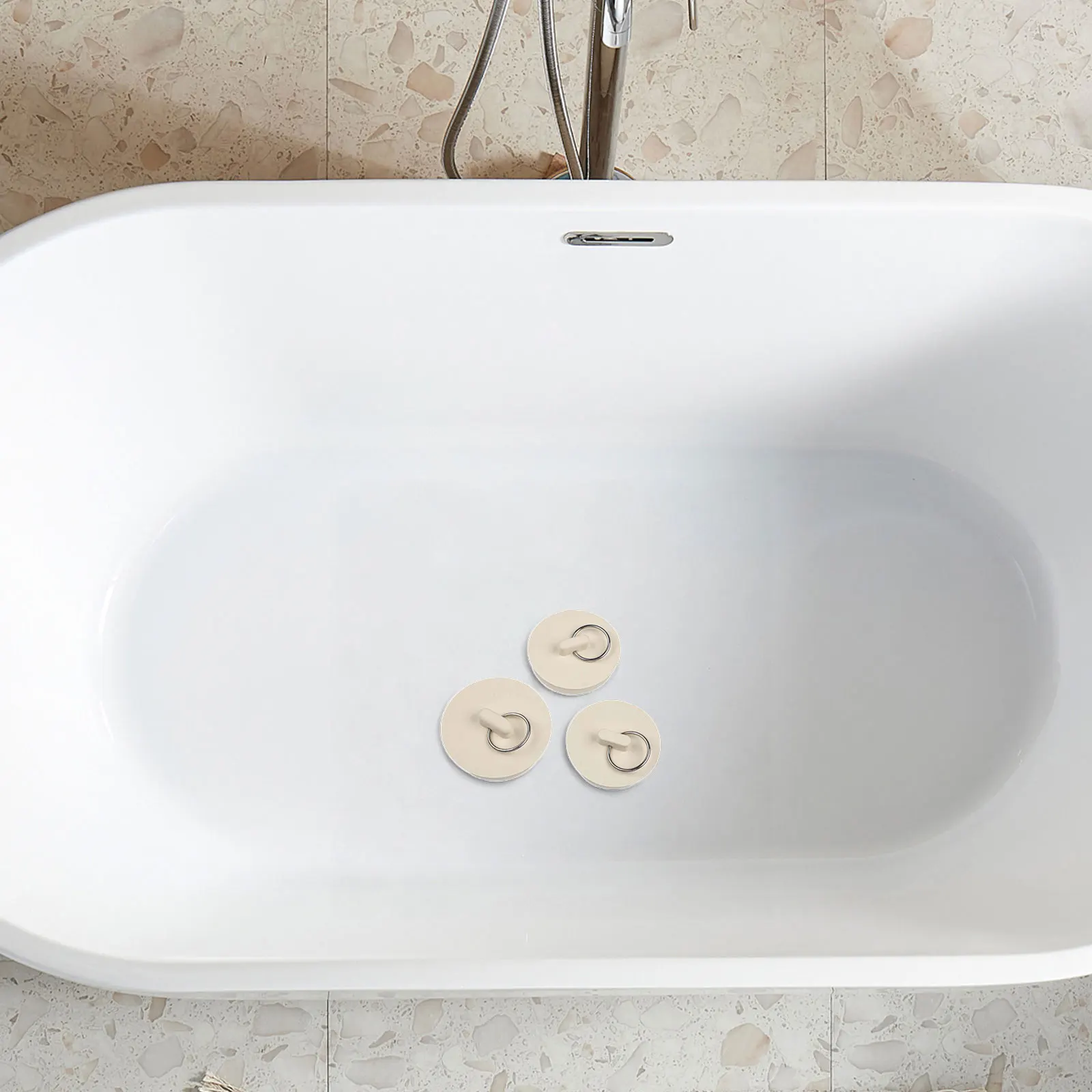 

Drain Stopper Set of 3 Rubber Stoppers for 45mm 47 5mm 49 5mm Drain Holes Prevent Leakage in Sinks and Bathtubs