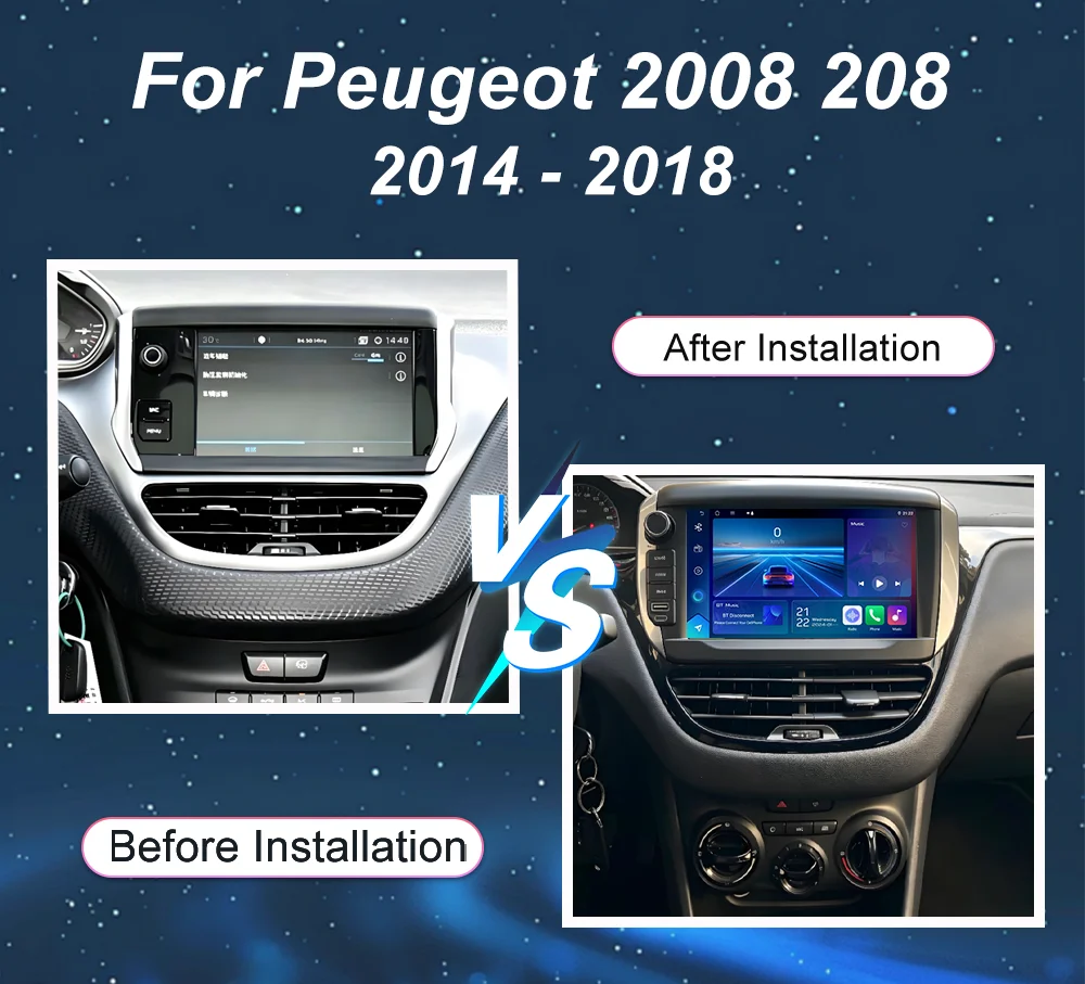Car Radio Multimedia Player For Peugeot 2008 208 2014-2018 Wireless CarPlay Android 16 Auto Intelligent Systems Autoraido tools
