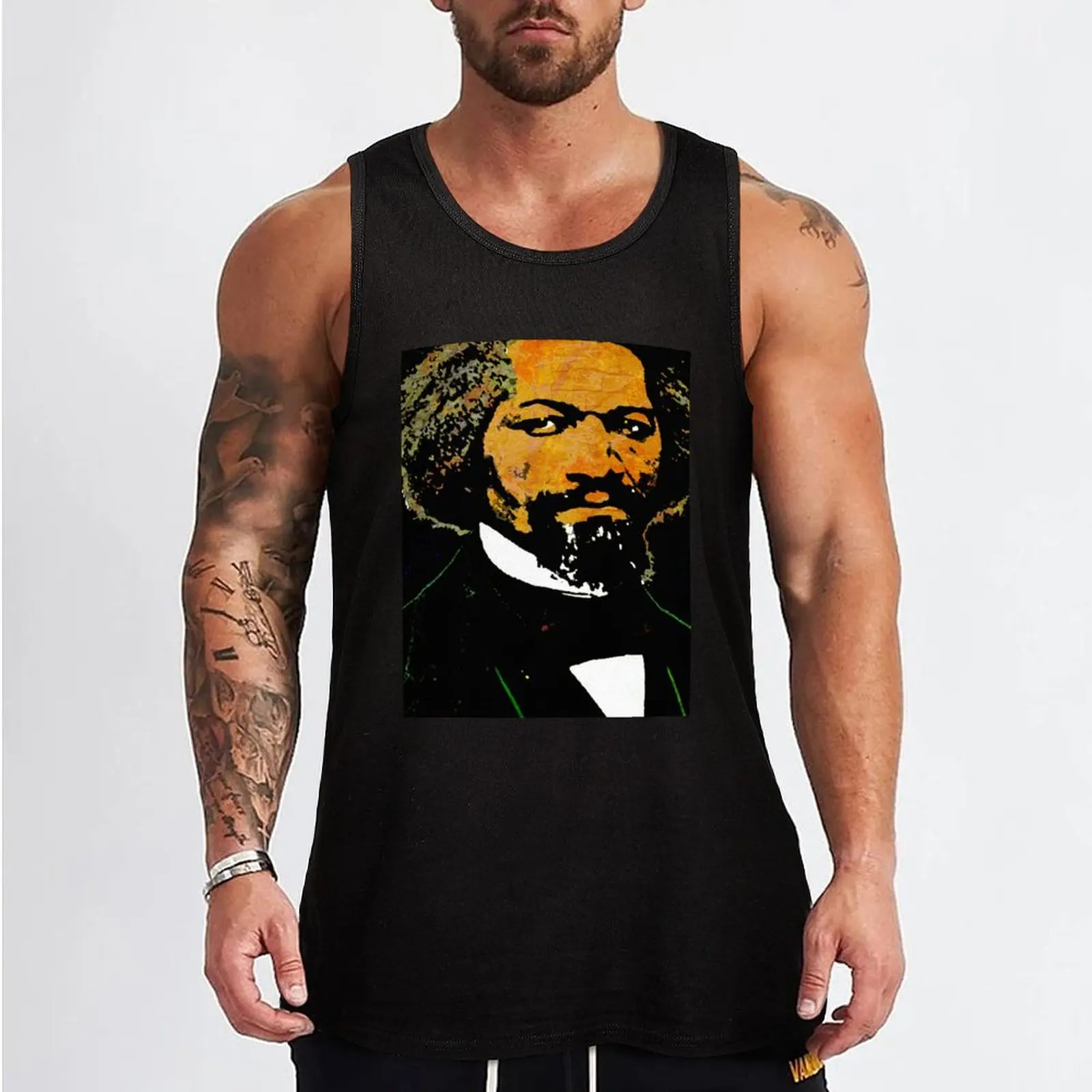 Frederick Douglass Tank Top fitness Gym wear Male clothes