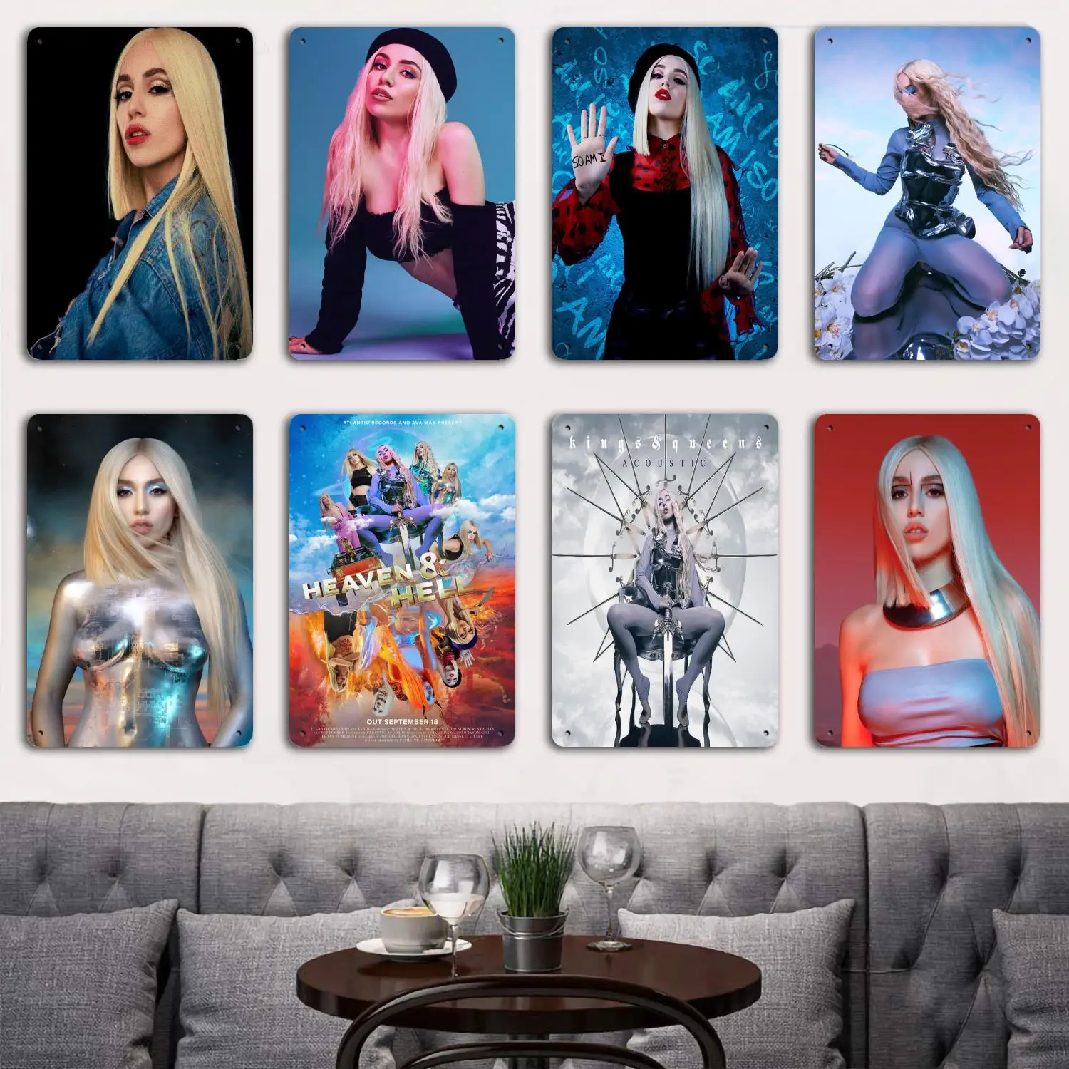 Ava Max Singer Pop Music Tin Metal Plaques and Signs Wall Decor, Captain Poster, Vintage Decor, Bar, Pub, Club, Wall Decoration