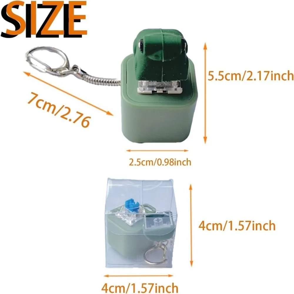 Rechargeable Croaking Frog Keychain Stress-Relieving Clicky Keyboard Key Button Fidget Keychain with Colorful Lights view 4