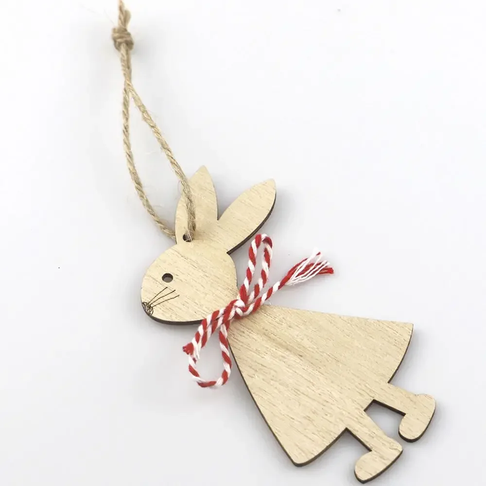 Mini Rabbit Wood Carving: Backpack Hanging Decoration Gift Supplies Gift Book Bag Pendants Presentation