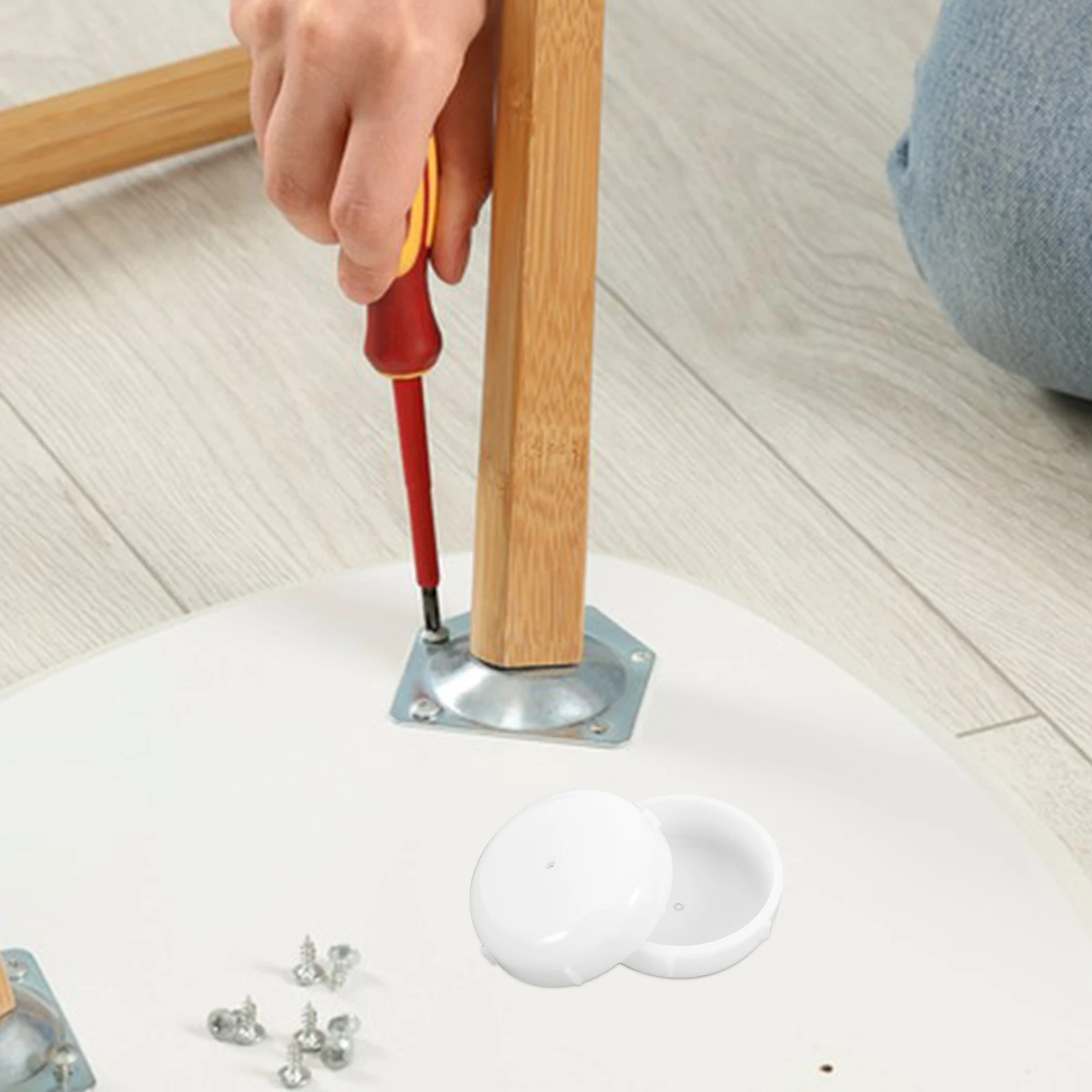 80 Stück Möbelbeinkappen, langlebiger Kunststoff, weiße Stühle, Tische, glatt, verschiebbar, Geräuschreduzierung, Balkon, Outdoor-Schutz, Möbel