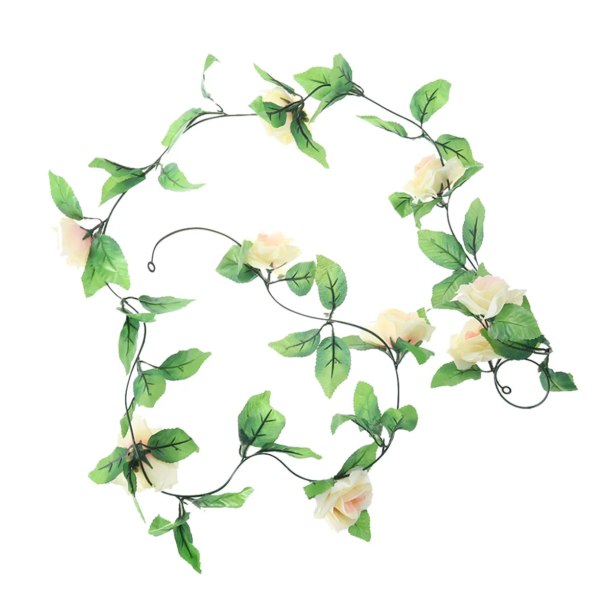 

1pcs 2 4M Artificial Rose Vine Hanging Faux Silk Wedding Vines Wreaths Decor Garland Home Party Supplies Celebrations Plants