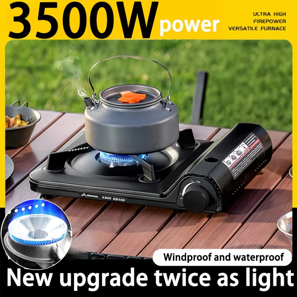Estufa de Gas Portátil de un Solo Quemador para Camping 2026 - Estufa de Cartucho con Encendido Automático para Cocinar en Interiores y Exteriores, Senderismo y Picnic