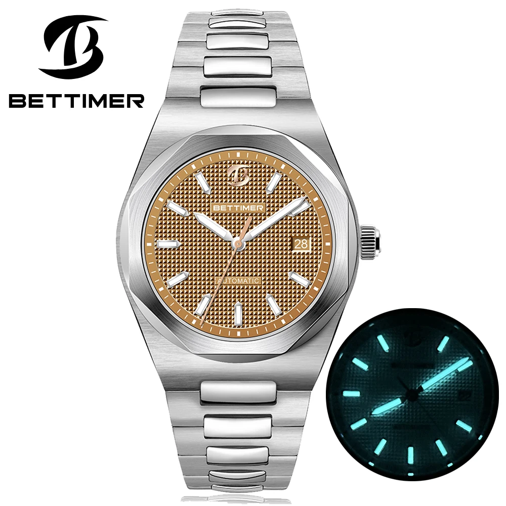 

2024 BETTIMER Automatic mechanical watches Luxury Salute Wristwatch PT5000 Sapphire Swiss Super Bright BGW9 B8001