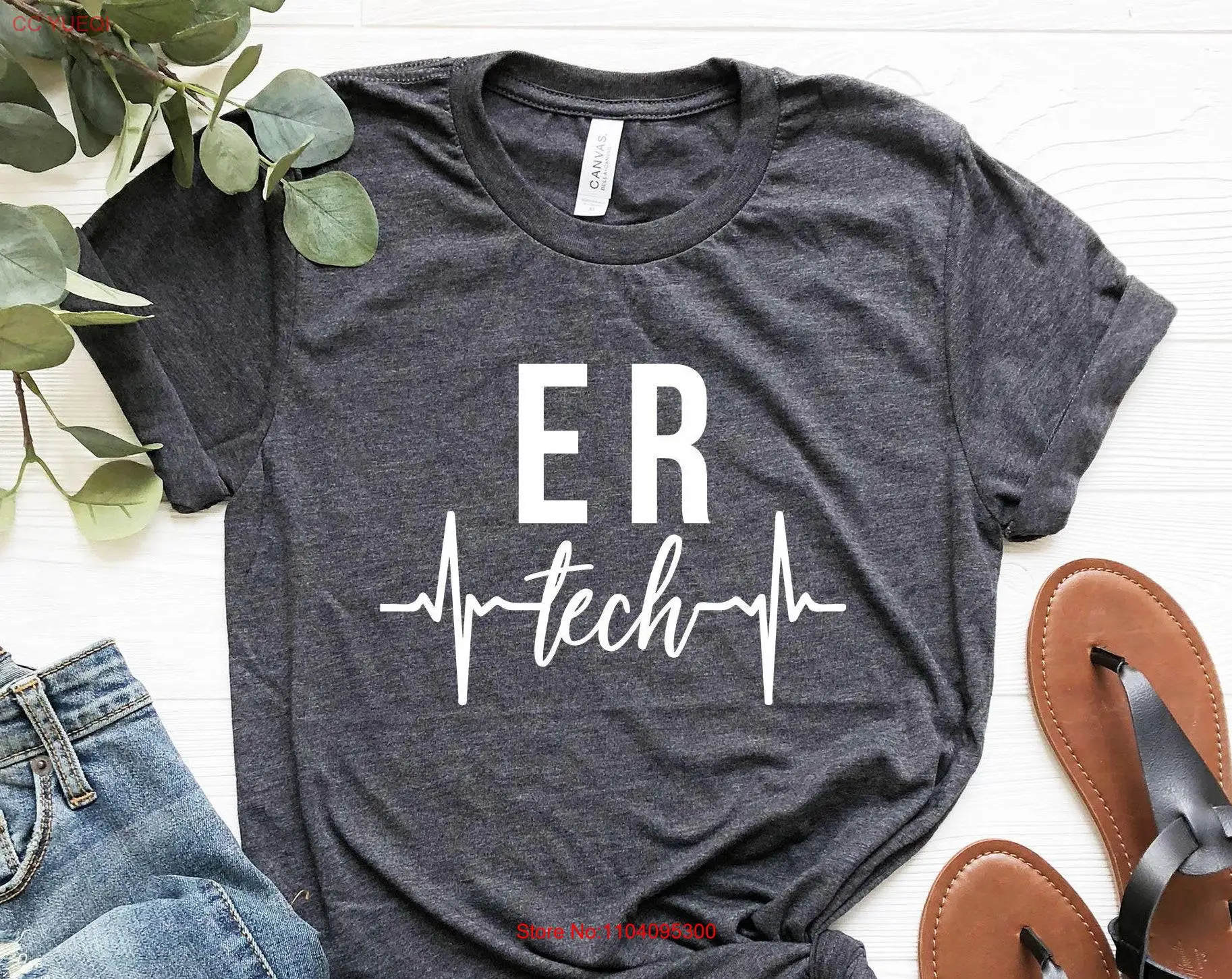 ER Tech T Shirt Emergency Room Technician for women technicians Nurse gift ideas gifts long or short sleeves