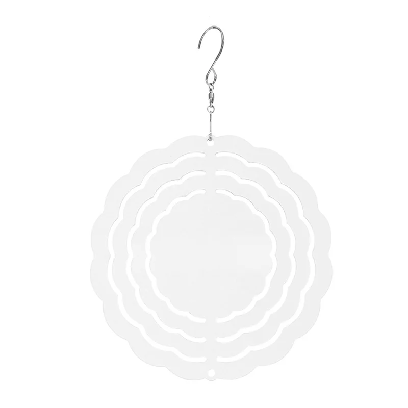 10 pezzi da 3 pollici sublimazione girandola del vento spazi vuoti girandole del vento 3D appese girandole del vento per la decorazione del giardino esterno interno