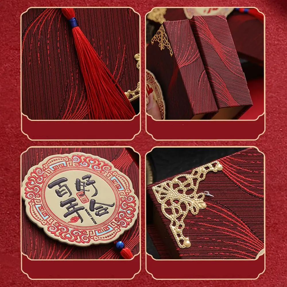 Traditional Wedding Money Case High-end Best Wishes Wedding Gifted Box Red Envelop New Trendy Spring Festival Party Gifts