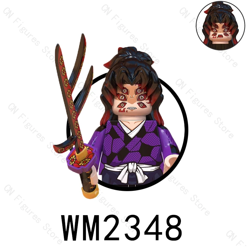 WM6137 WM6138 japon Anime démon tueur infini ville guerre samouraï épéiste Tanjirou Nezuko Mini figurines d'action blocs jouet enfants