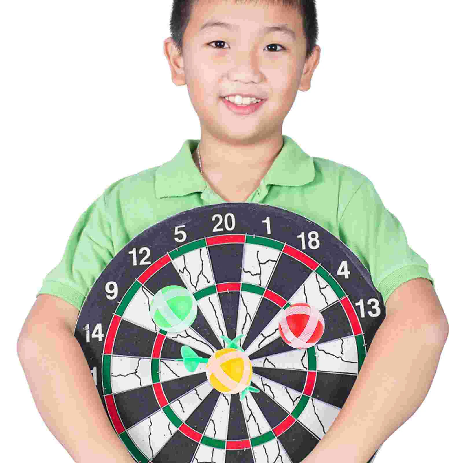 16 Pcs Children's Darts Sticky Ball Toy Board Game Accessories Catch