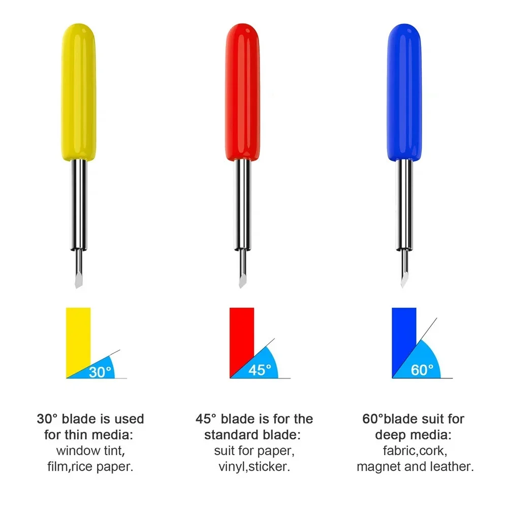 Replacement Blades for Roland Cricut Plotter Blade Knife Cutter Blades for Power Tools Cutting Plotter 30/45/60 Degrees