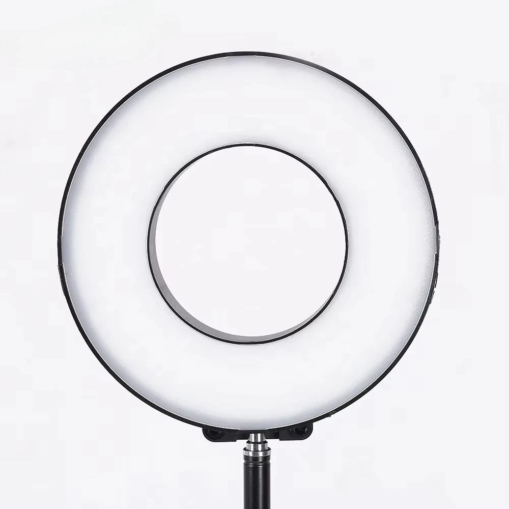 DMX Control NP-F Battery Powered Portable Beauty Video Studio Photography Ring Light Dimmable Selfie LED Ring Light