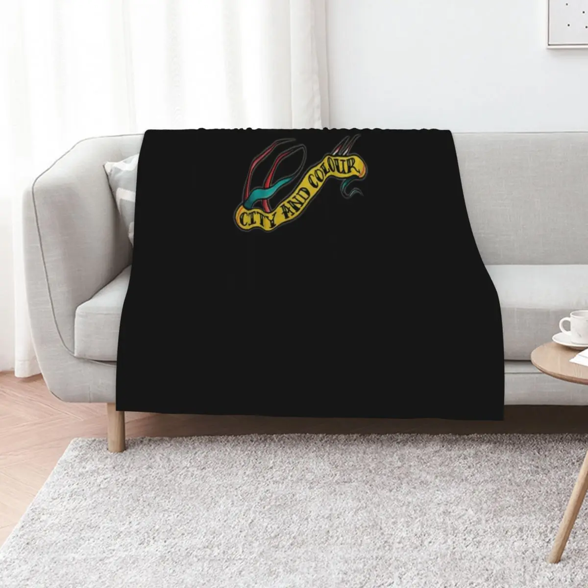 City and Colour logo Throw Blanket Flannel Single Blankets For Bed Vintage Cute Moving Blankets