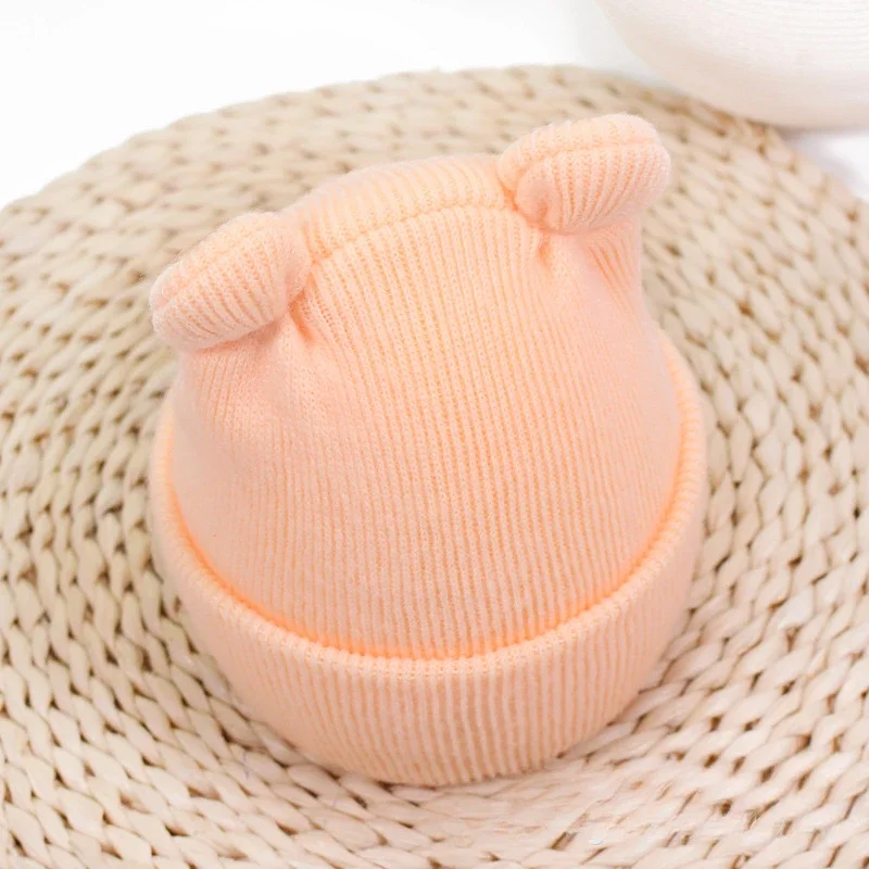 Baby Kids Girl & Boy Hats Autumn Winter Soft Warm Crochet Knit Cartoon Beanie Cap Cute Children Hats Winter for 0-6 Months Baby