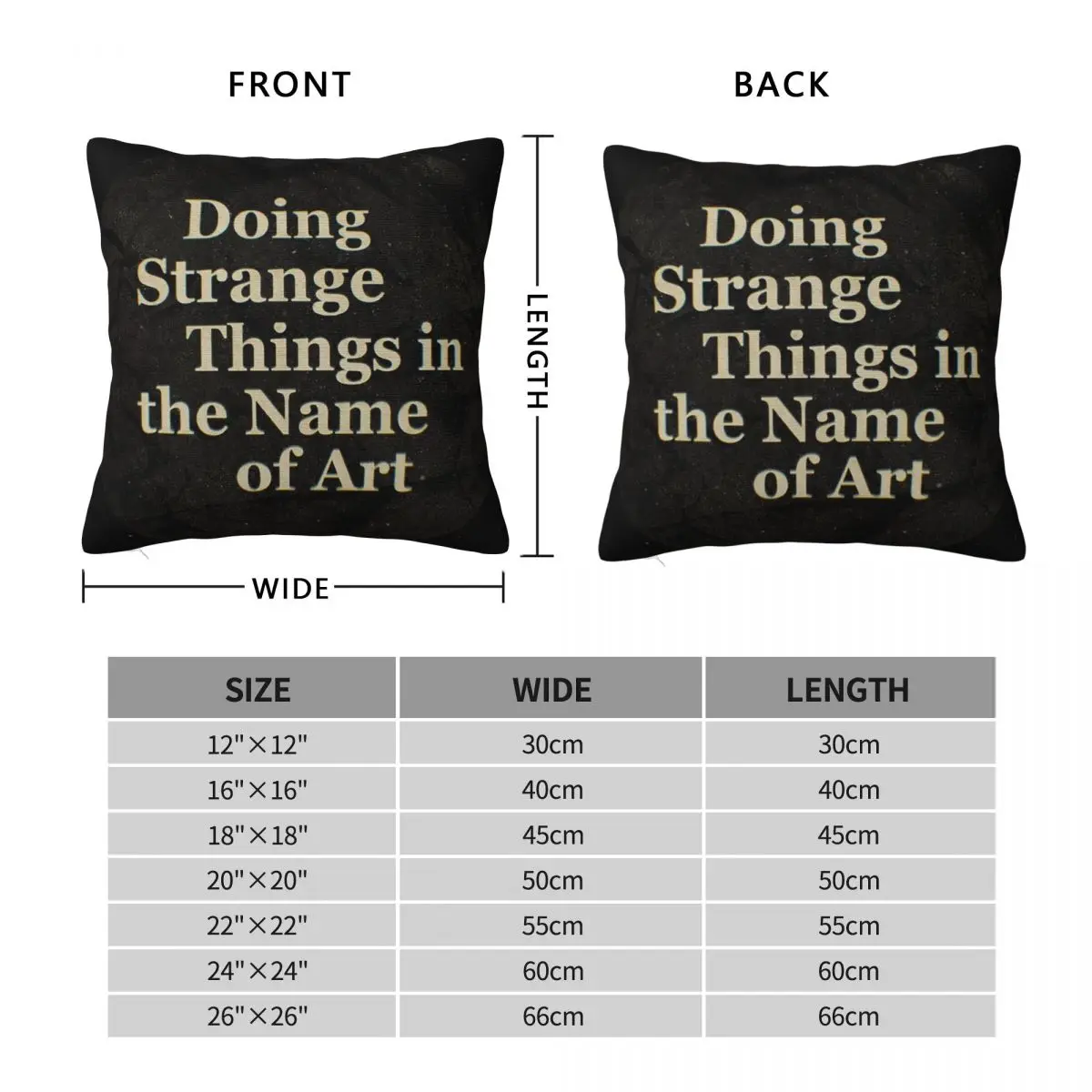 Doing Strange Things In The Name Of Art Square Pillowcase Pillow Cover Cushion Zip Decorative Comfort Throw Pillow for Home Sofa