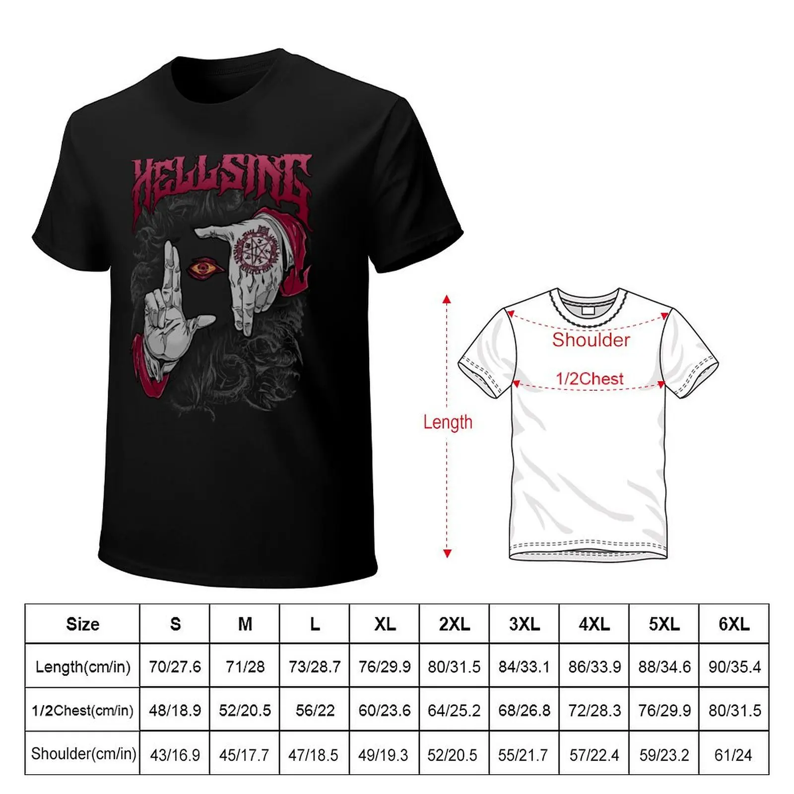 Hellsing Dark Gothic Art T-Shirt Dry Fit Athletic Short Sleeve Shirt