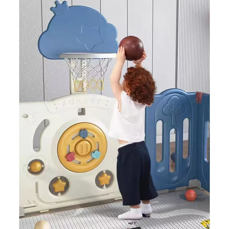 Foldable Plastic Baby Play Fence Indoor Safety Gate for Kids Removable Playground Barrier Eco Friendly Small Door Design - view 3