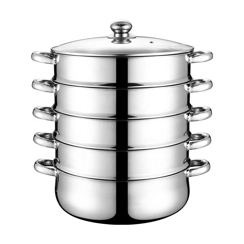28-40CM Stainless Steel Steam Pot Food Steamer Cooking Pot Soup & Stock Pots Home and Kitchen Utensils Wholesale
