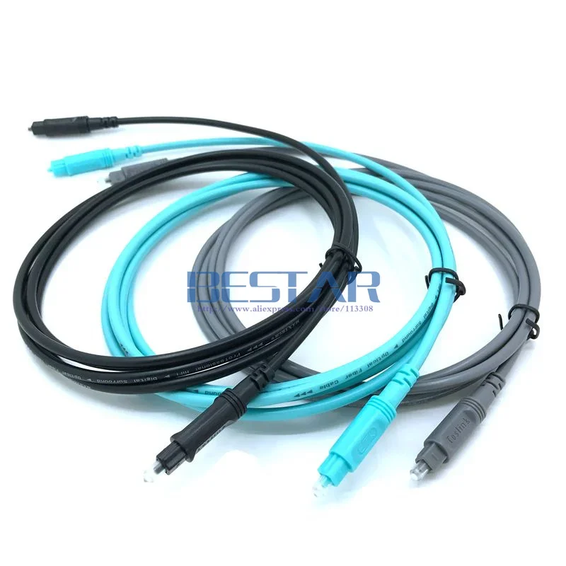 光デジタルオーディオケーブル光ファイバ Toslink 金メッキ光ケーブル 1 メートル 1.5 メートル 2 メートル 3 メートル 5 メートル 8 メートル 10 メートル 15 メートル 20 メートル 25 メートル 30 メートル 3 フィート 5 フィート 6 フィート