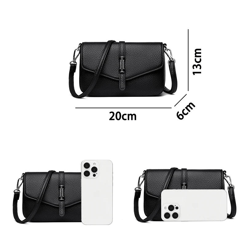 Modna damska torba Crossbody luksusowa markowa designerska damska torba na ramię wysokiej jakości miękka skórzana dziewczęca torebka bolsasa
