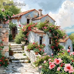 Evershine Full Diamond Painting House Landscape New Collection 5D DIY Diamond Mosaic Flower Handmade Home Decor Creative Hobby