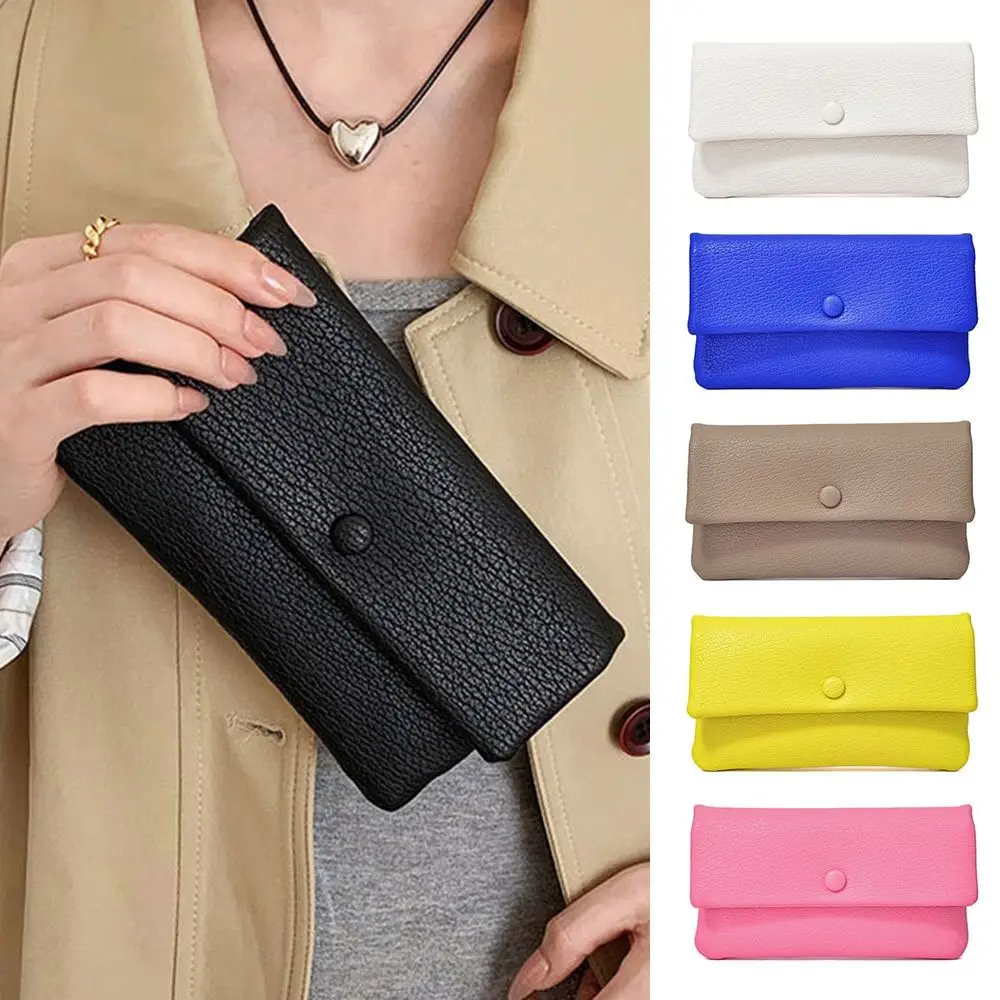 

Fashion Multi-Card Wallet Long PU Leather Coin Purse Large Capacity Solid Color Card Wallets