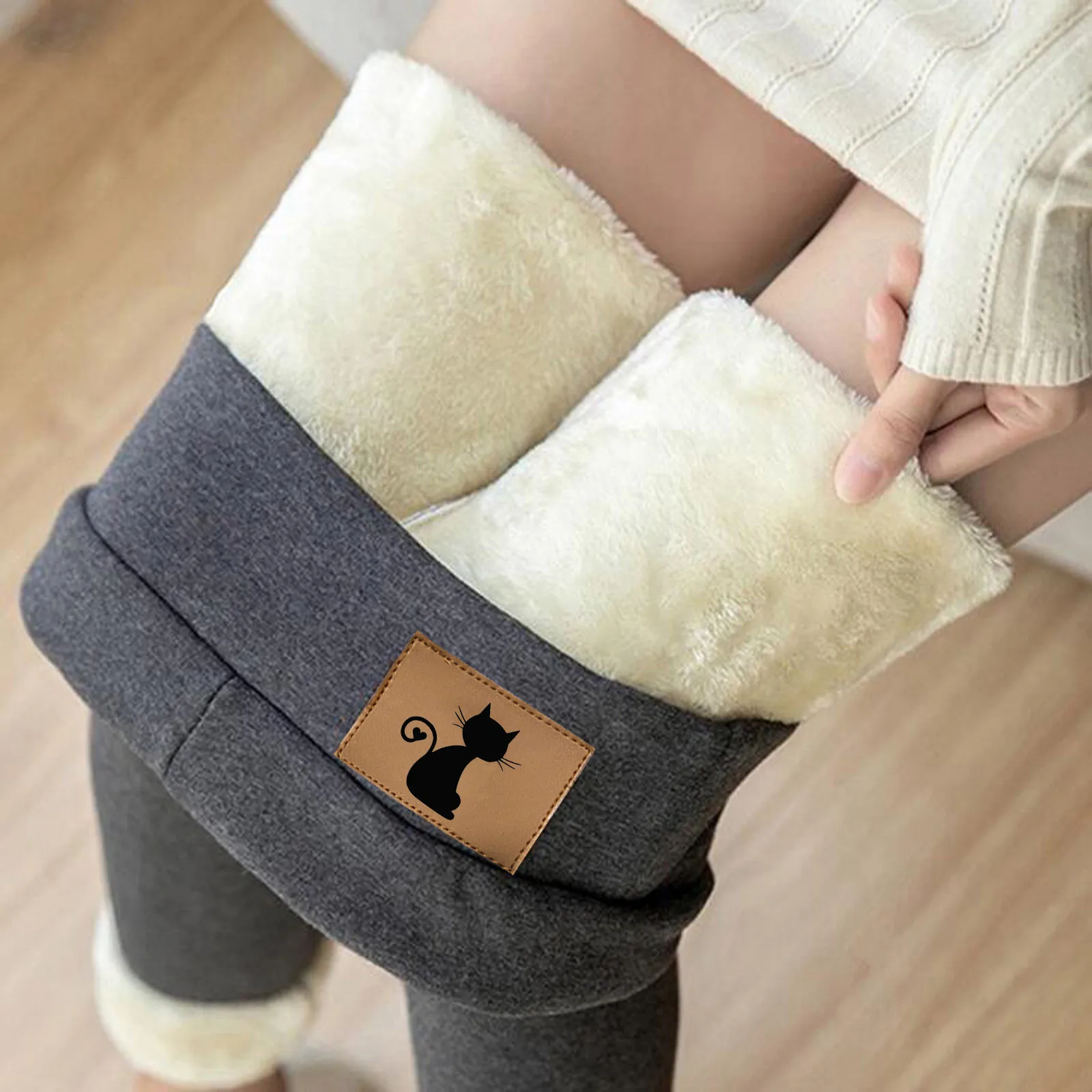 Dicke Winter-Leggings für Damen, warme Strumpfhosen mit hoher Taille, Samthosen, Hosen, dehnbare, dünne schwarze Strumpfhosen, hohe elastische warme