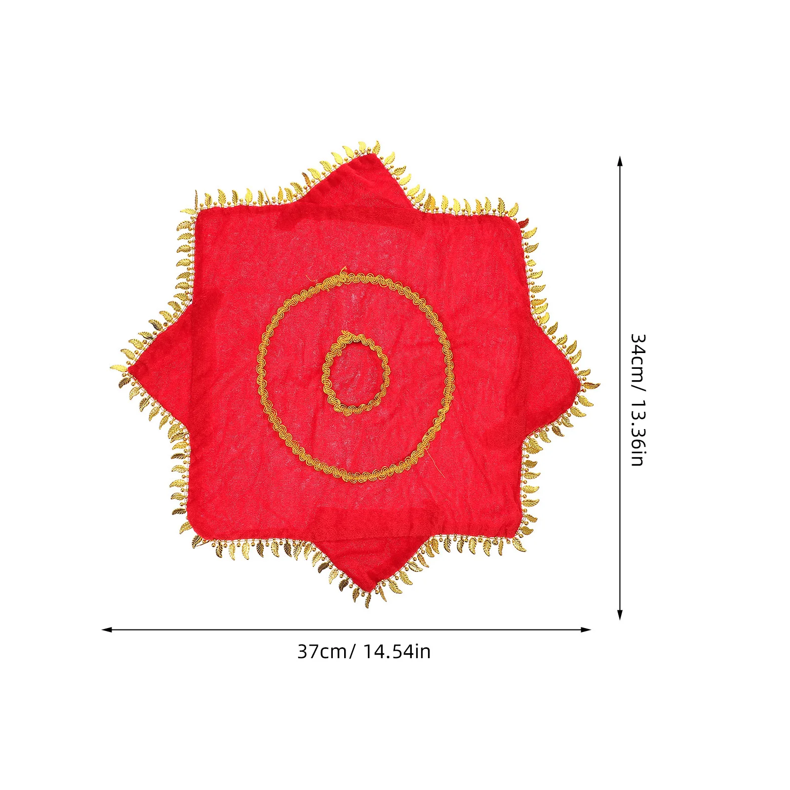 2Pcs 회전식 손수건 댄스 소품은 무대 공연을 위한 내부 링이 있는 고품질 천으로 만들어졌습니다. Yangko Dance Red