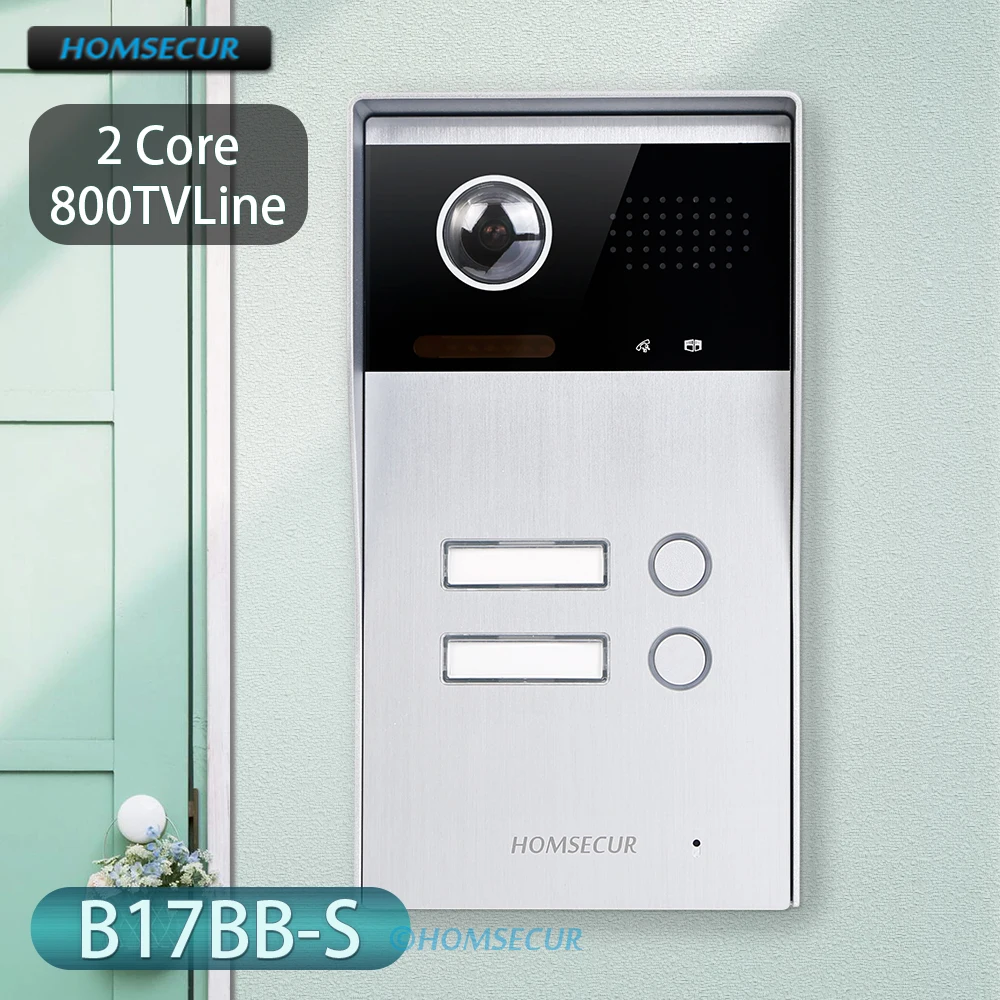 

Surface Mount 2 Core B17BB-S Camera Doorbell 800TVline For HOMSECUR Video Doorphone Intercom 2 Families