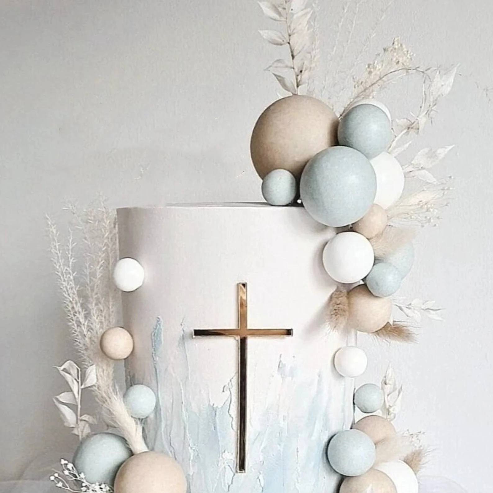 Cross Cake Charm, Mirror Acrylic Cross Cupcake Topper Christening Cake Topper Silver Gold First Holy Communion God Bless