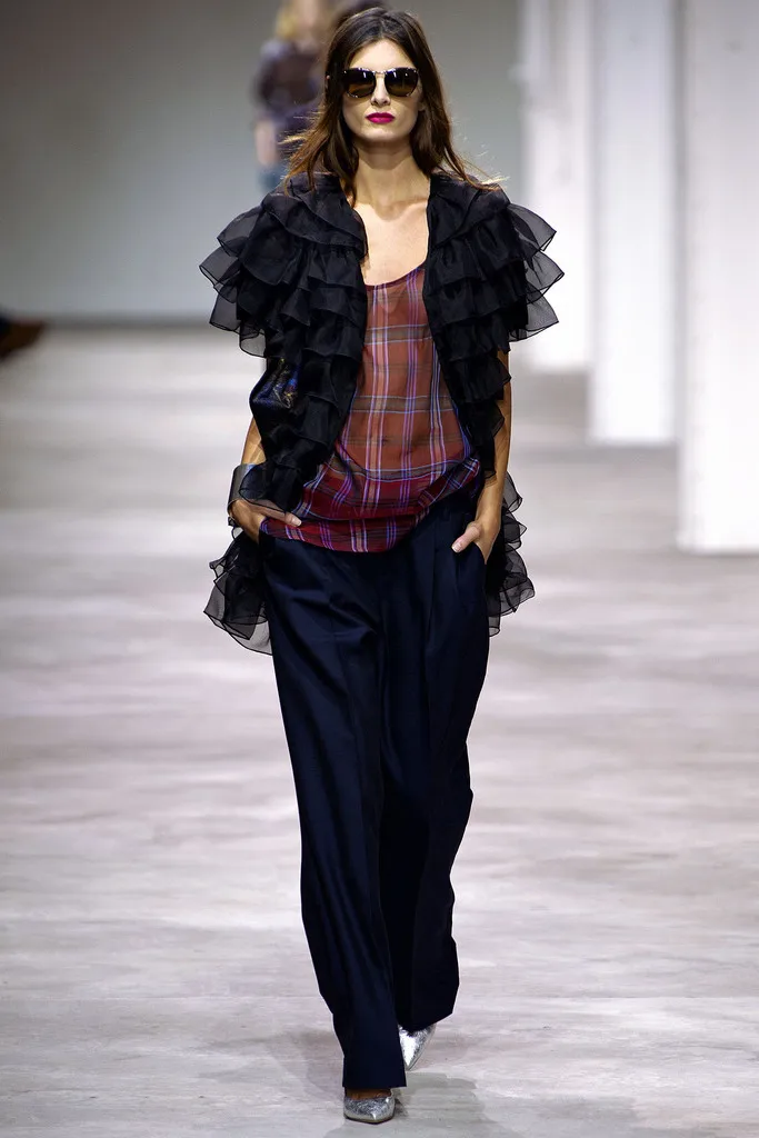 Chique preto topos organza em camadas exuberante frente aberta jaqueta comprimento normal blusa feminina em camadas feito sob encomenda