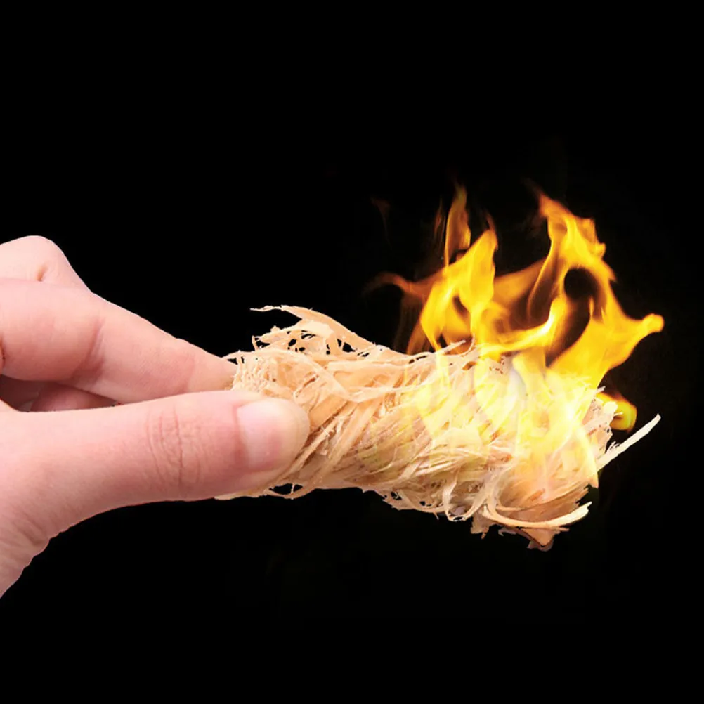50Pcs Wood Firelighters Natural Fire Starters for Camping Barbecue Stove Outdoor Firelighters Biodegradable Fire Lighter