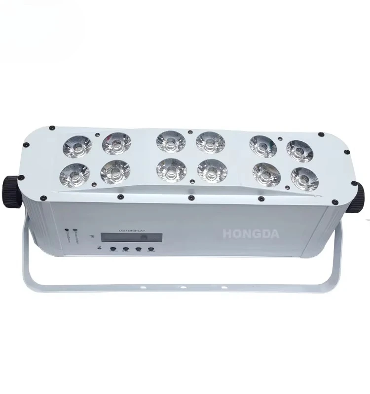 12 * 18W RGBWAUV 6 in 1 Wireless DMX Infrared Remote Control Battery Powered Light Emitting Diode Par Can DJ Stage Lighting