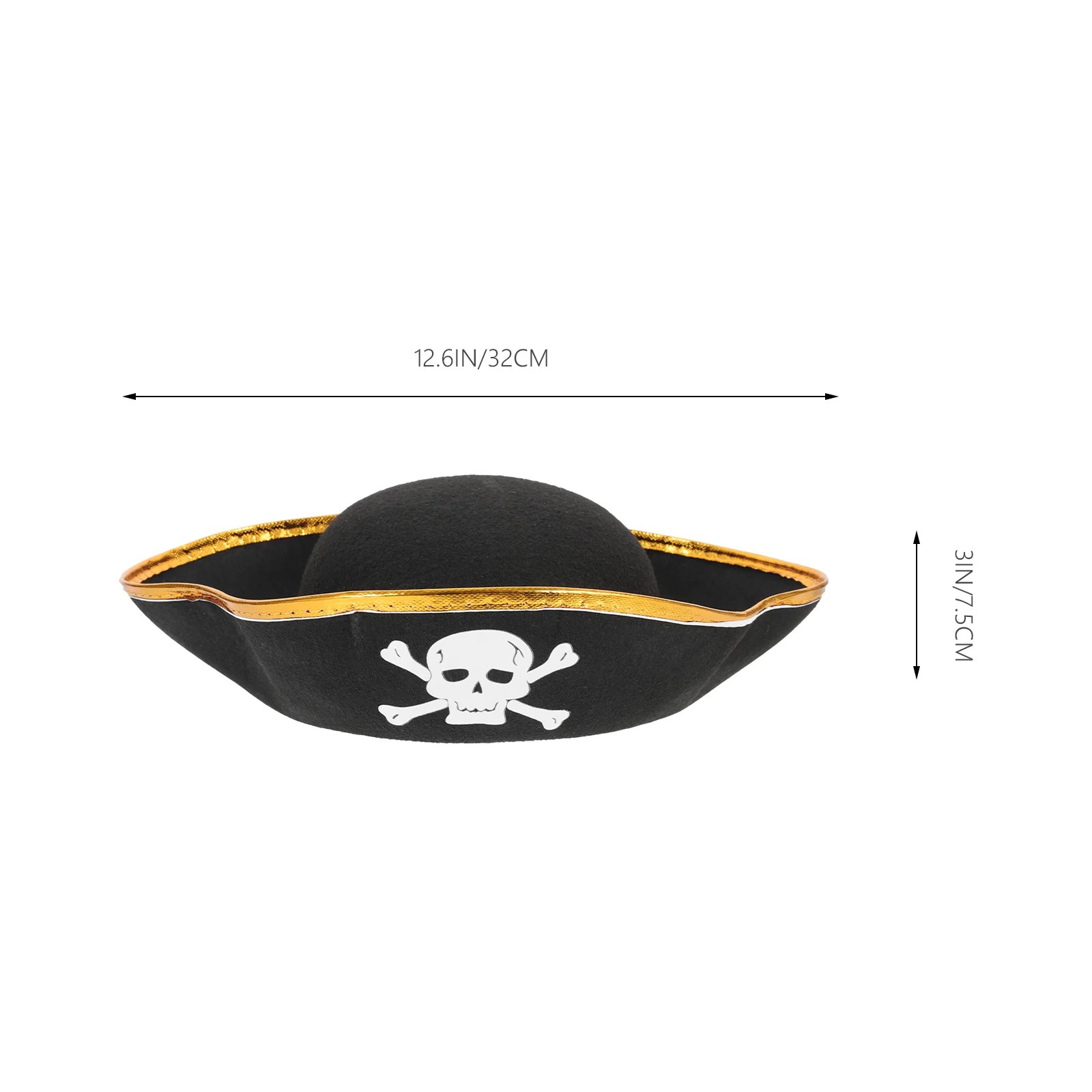 Chapeau de capitaine Pirate réaliste, 4 pièces, avec Patch pour les yeux, accessoire de Cosplay pour les jeux scolaires, les fêtes de théâtre, déguisement d'halloween amusant