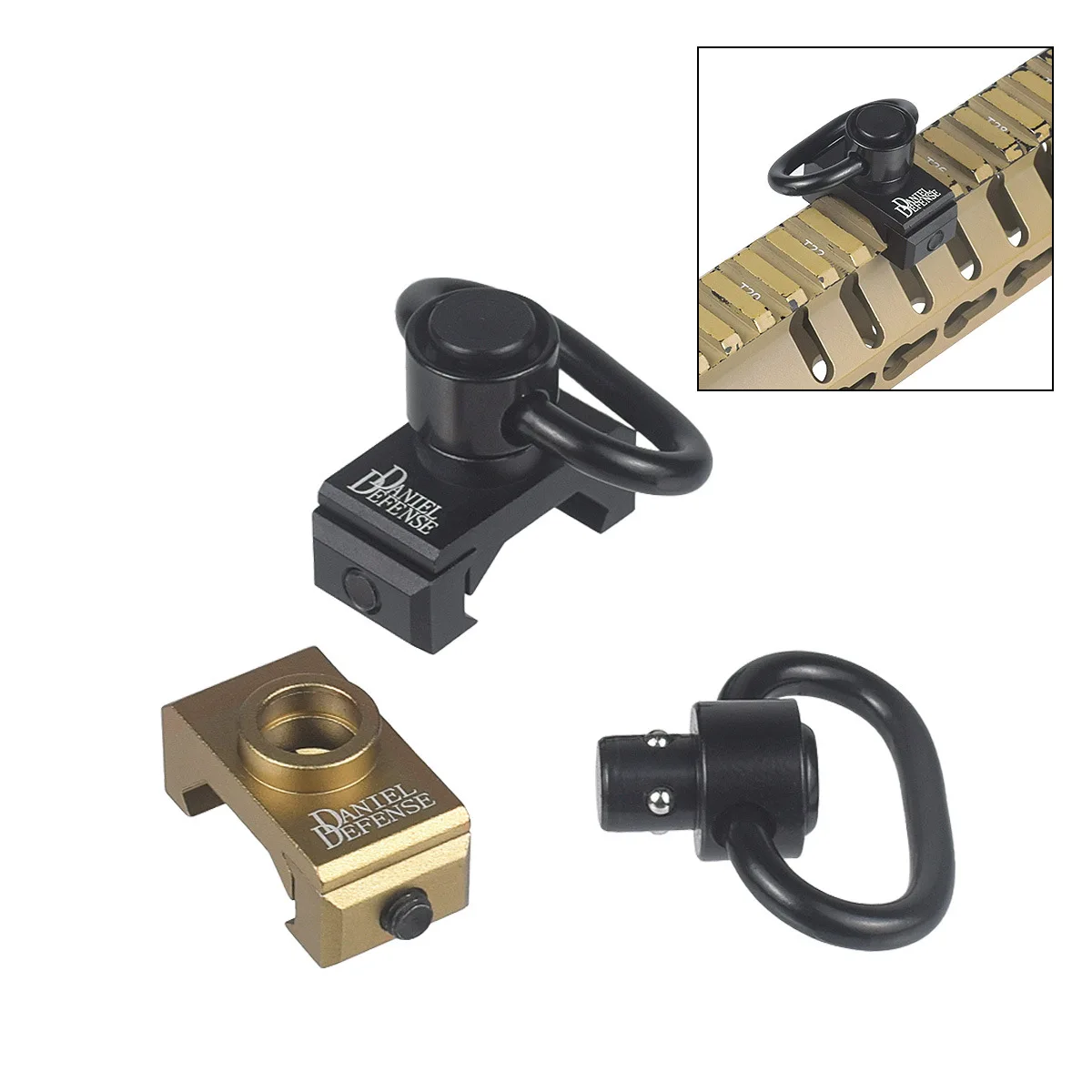 DD shoulder strap buckle, metal DDE QD quick-release buckle, 20mm track, M4/M16/416 MK18 accessories