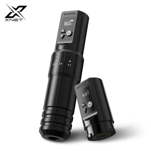XNET T1 máquina de tatuaje inalámbrica pluma 7 carrera ajustable Motor personalizado pantalla LCD batería maquillaje microplasty pluma para arte del tatuaje