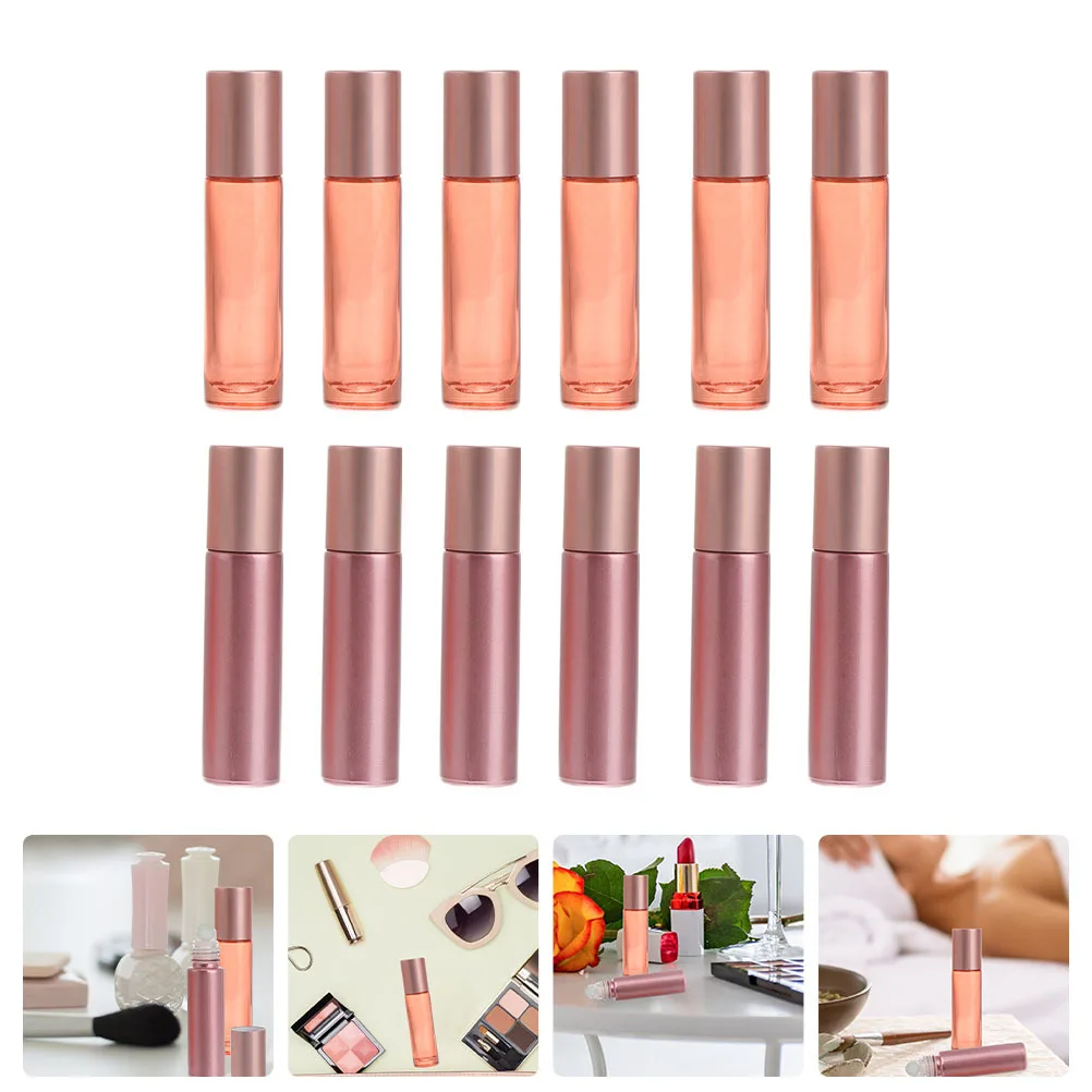 

12Pcs Essential Oil Roller Bottles Glass Leakproof Thick Smooth Refillable Roll on Bottles for Perfume Roller Bottle