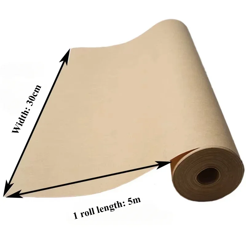 YITAPE 30cm*5M Brown Kraft Paper Roll for Gift Wrapping Moving Packing Material Bouquet Flowers DIY Crafts Painting Art view 3