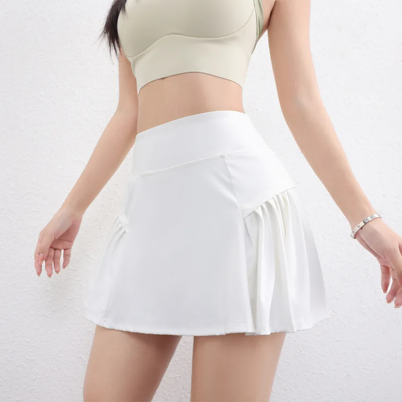 Women Yoga Shorts Sports Pleated Skirts 2 in 1 Inner Shorts Golf Fitness Hight Waist Running Short Dancing Workout Mini Skirt